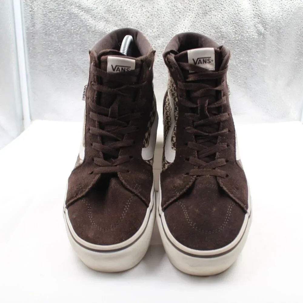 Vans Filmore Hi Platform Women's Size 10 Plaid Mix High Top Sneakers Brown White